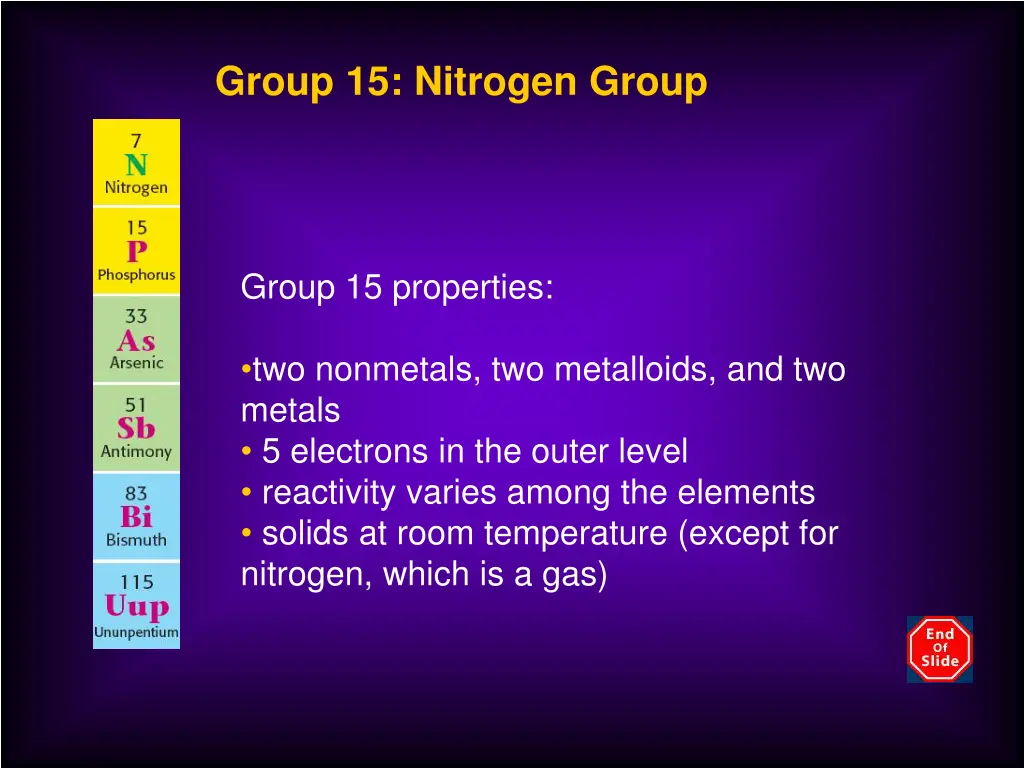 group 15 nitrogen group