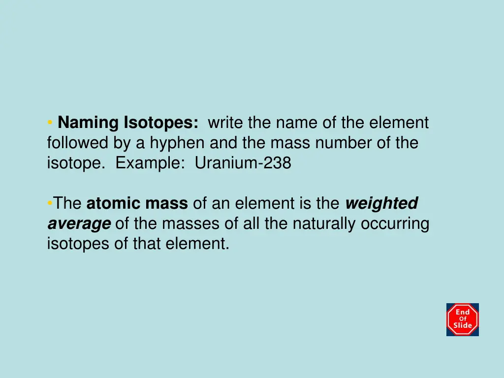 naming isotopes write the name of the element