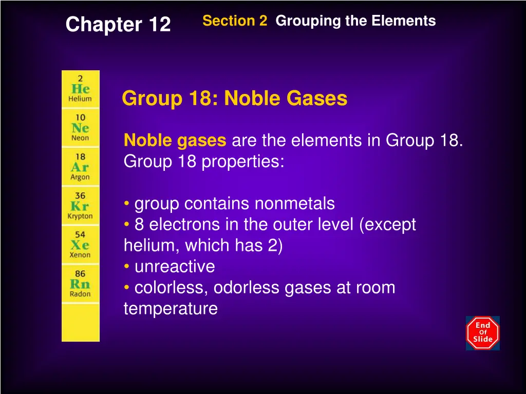 section 2 grouping the elements 1