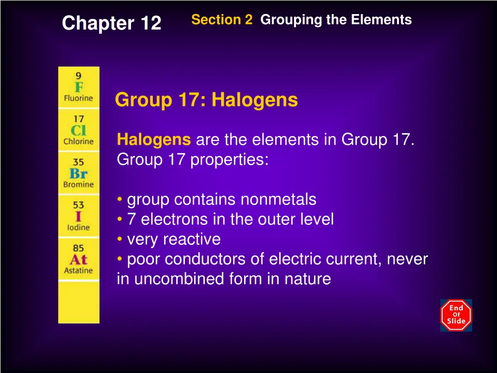 section 2 grouping the elements