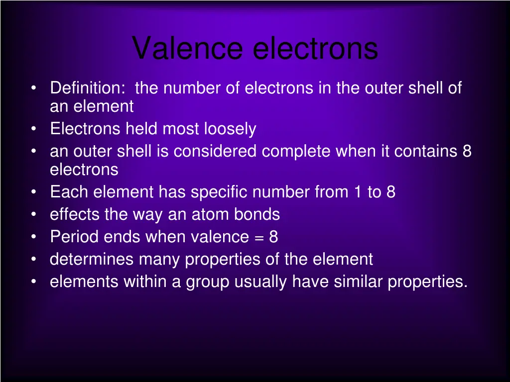 valence electrons