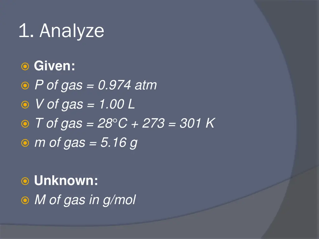 1 analyze 3