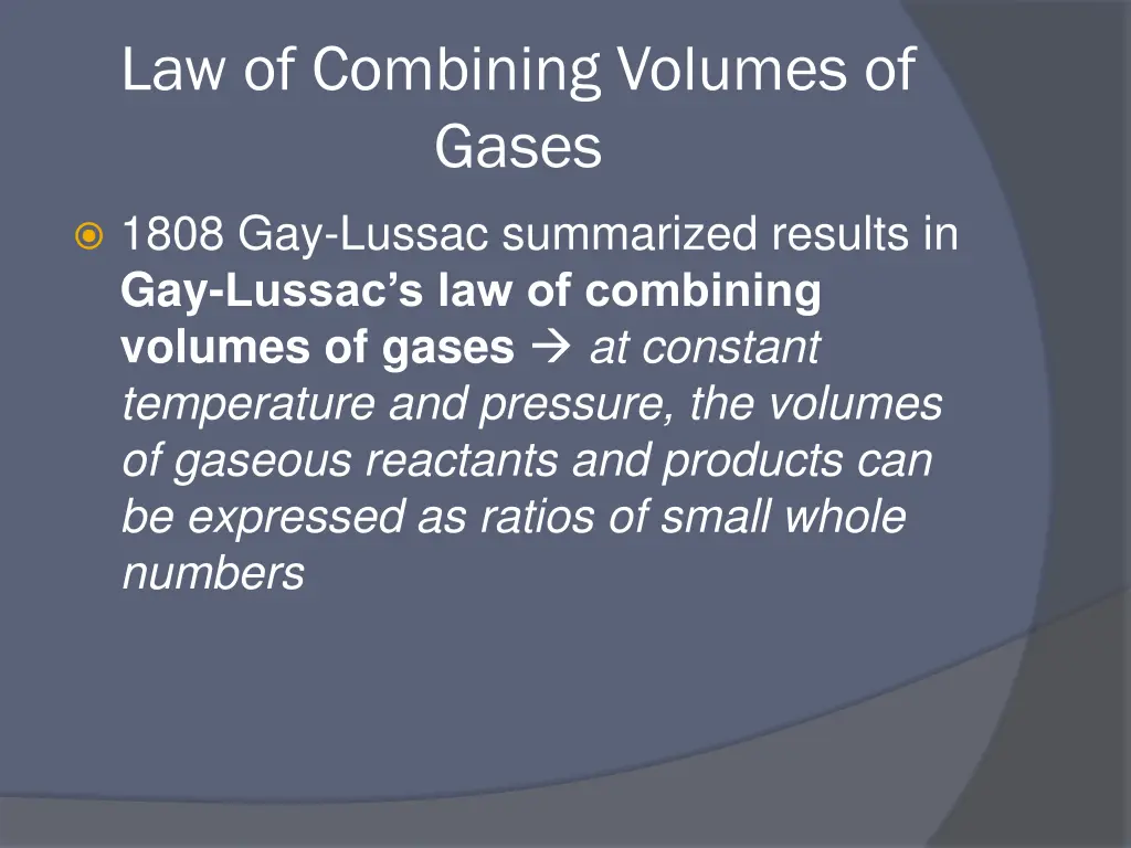 law of combining volumes of gases