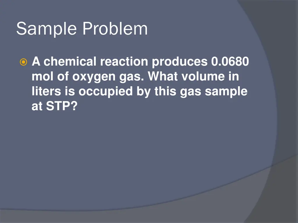 sample problem