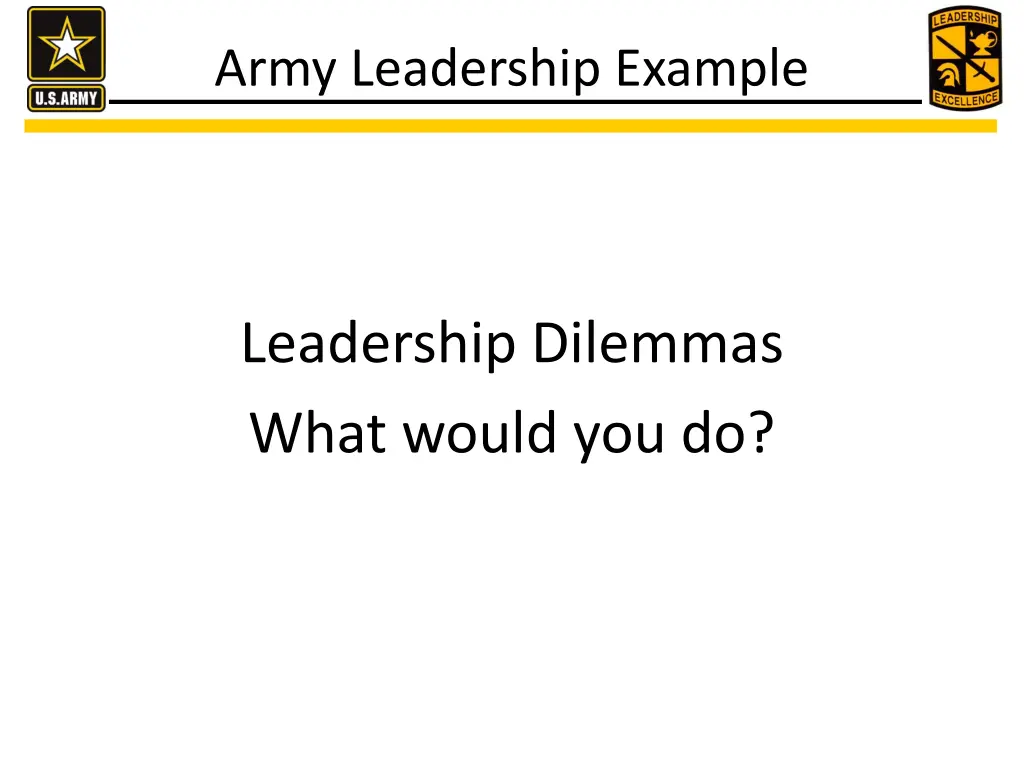 army leadership example