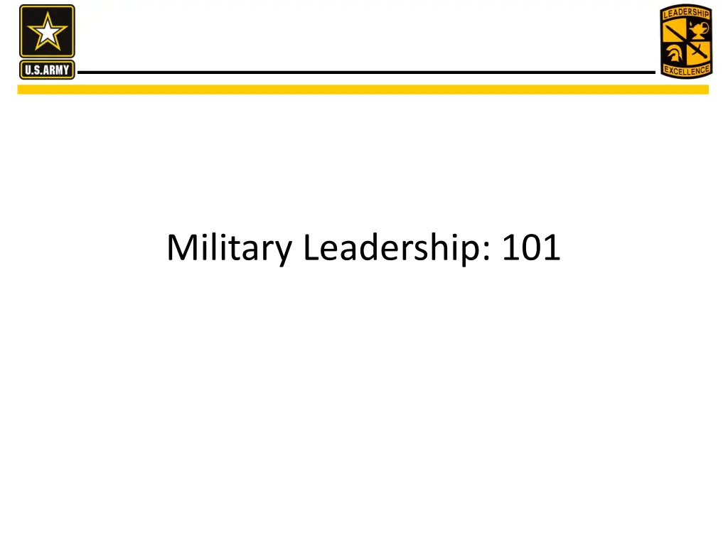 military leadership 101