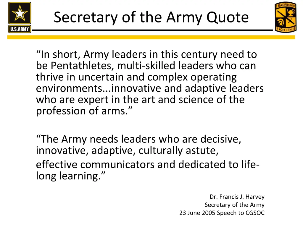 secretary of the army quote