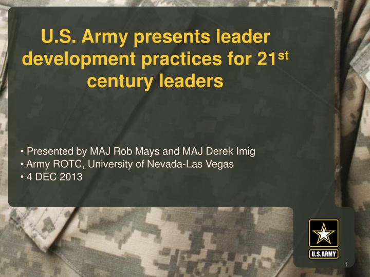 u s army presents leader development practices