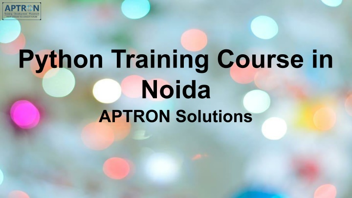 python training course in noida aptron solutions