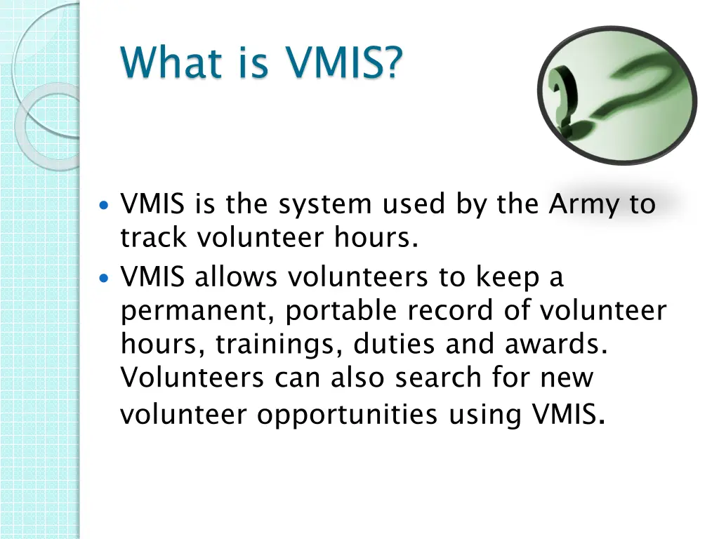 what is vmis