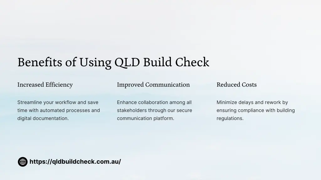 benefits of using qld build check