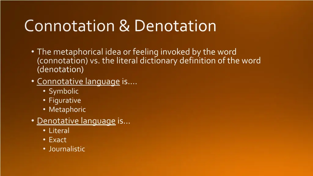 connotation denotation