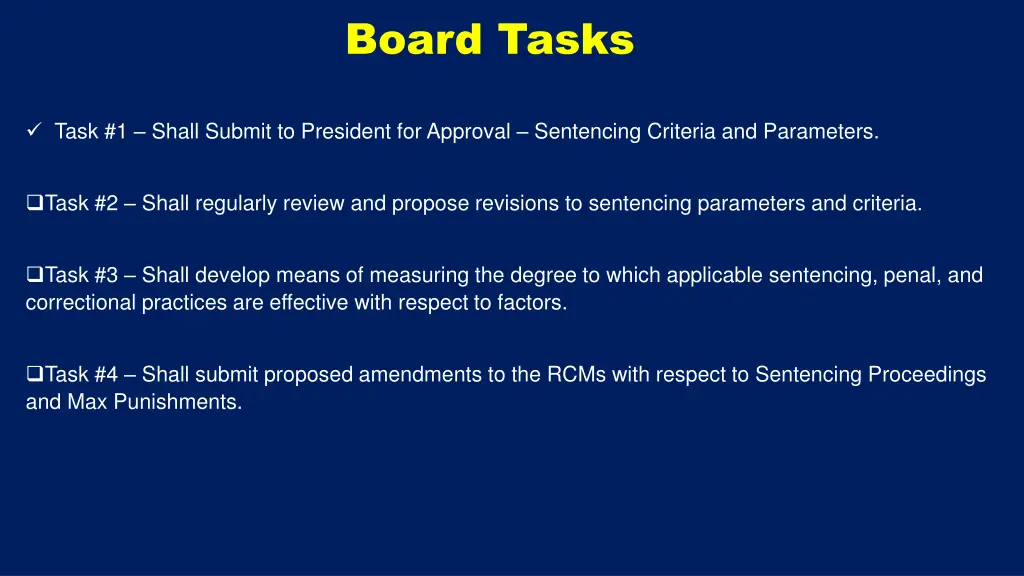 board tasks