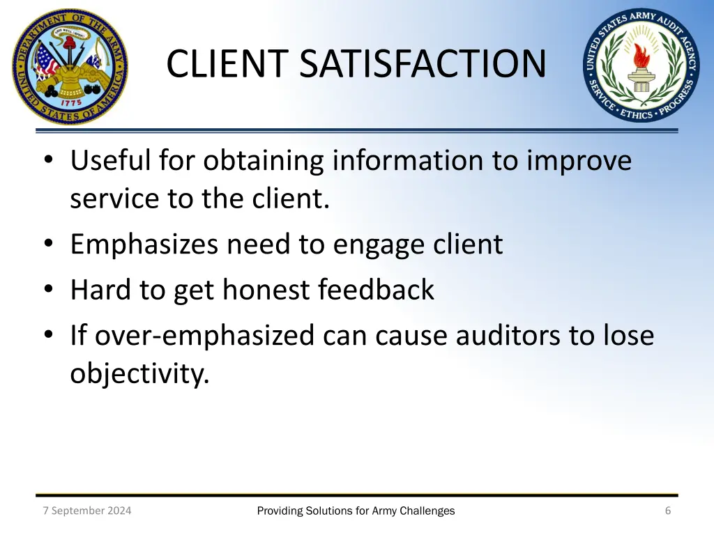 client satisfaction