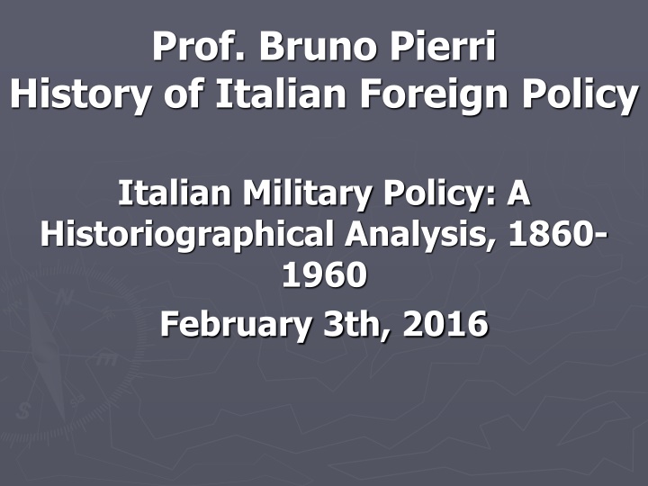 prof bruno pierri history of italian foreign