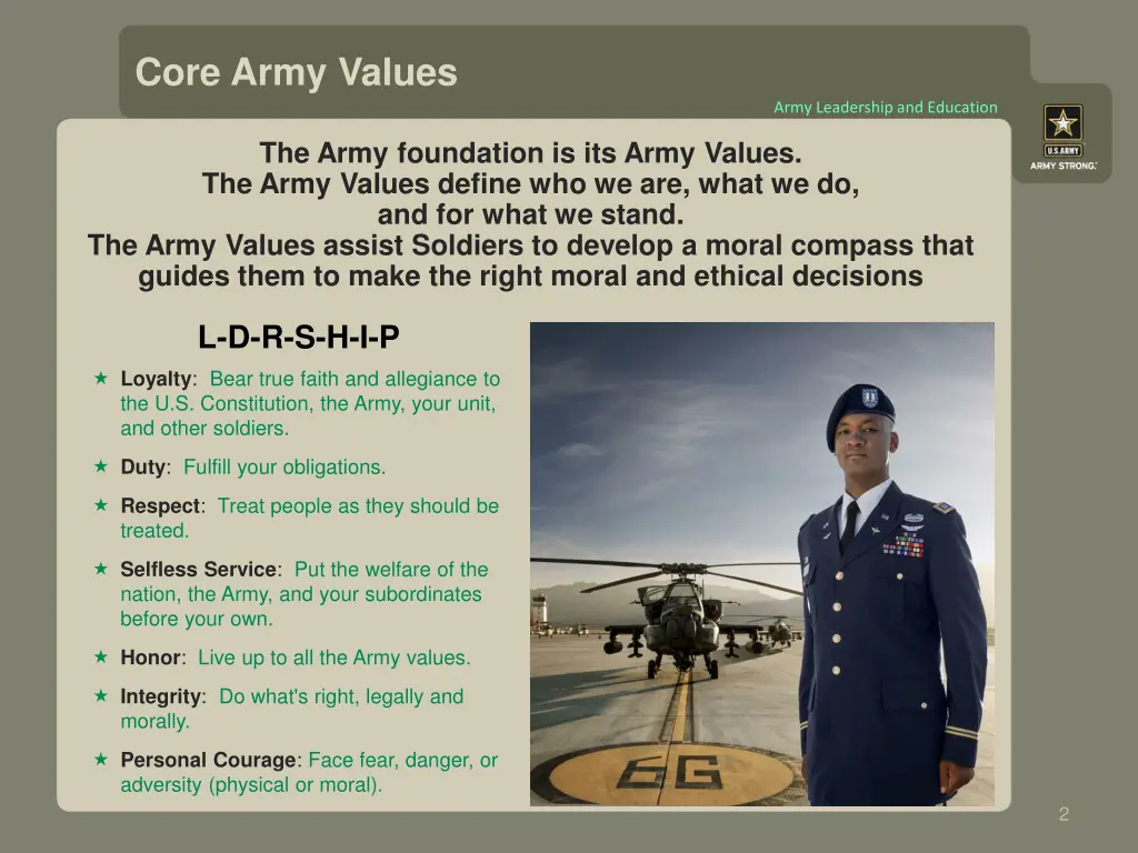 core army values