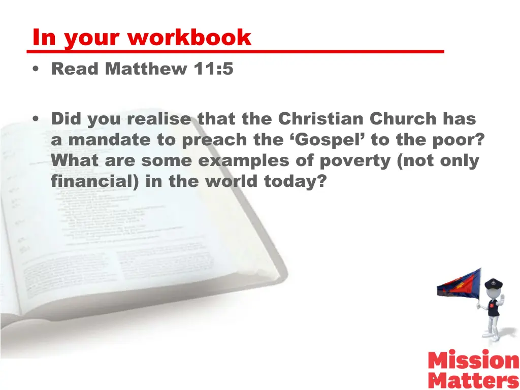 in your workbook read matthew 11 5