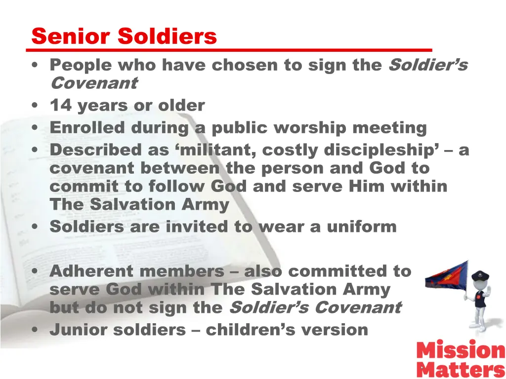 senior soldiers people who have chosen to sign