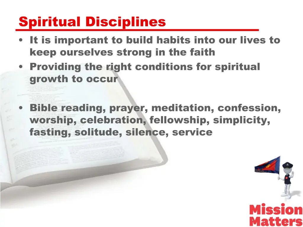 spiritual disciplines it is important to build