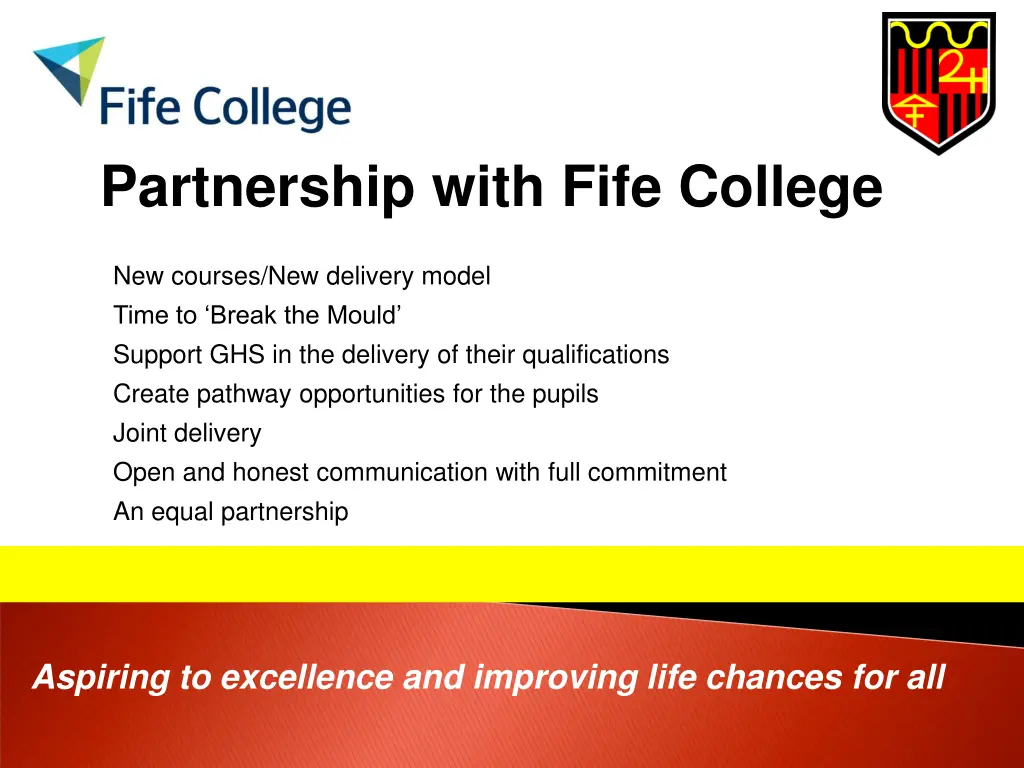 partnership with fife college 1