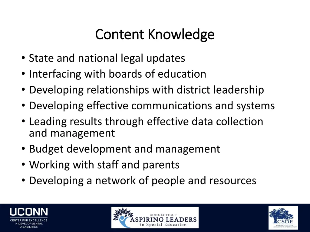 content knowledge content knowledge