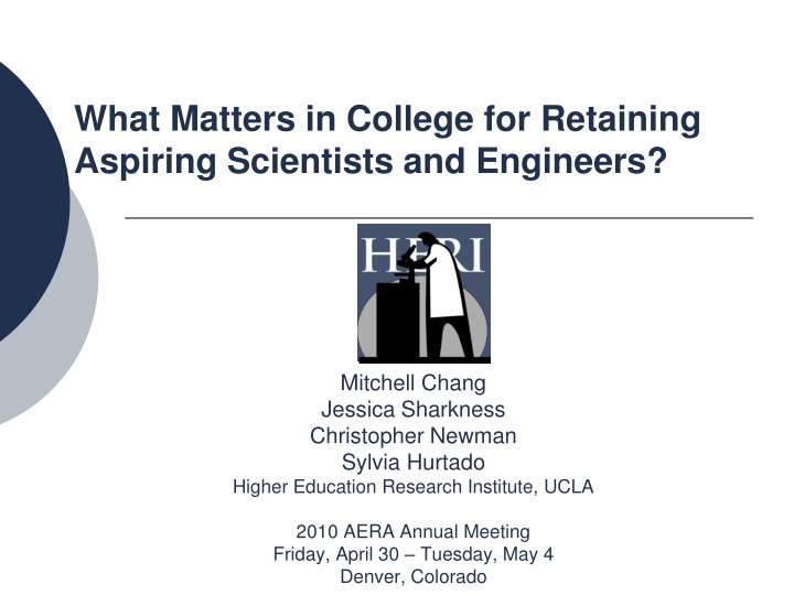 what matters in college for retaining aspiring