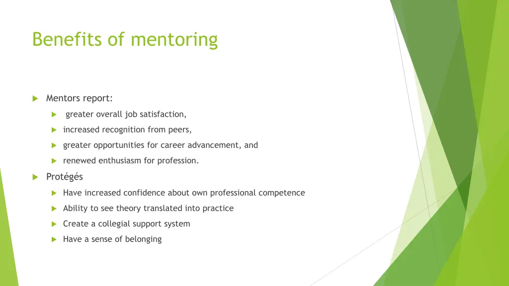 benefits of mentoring