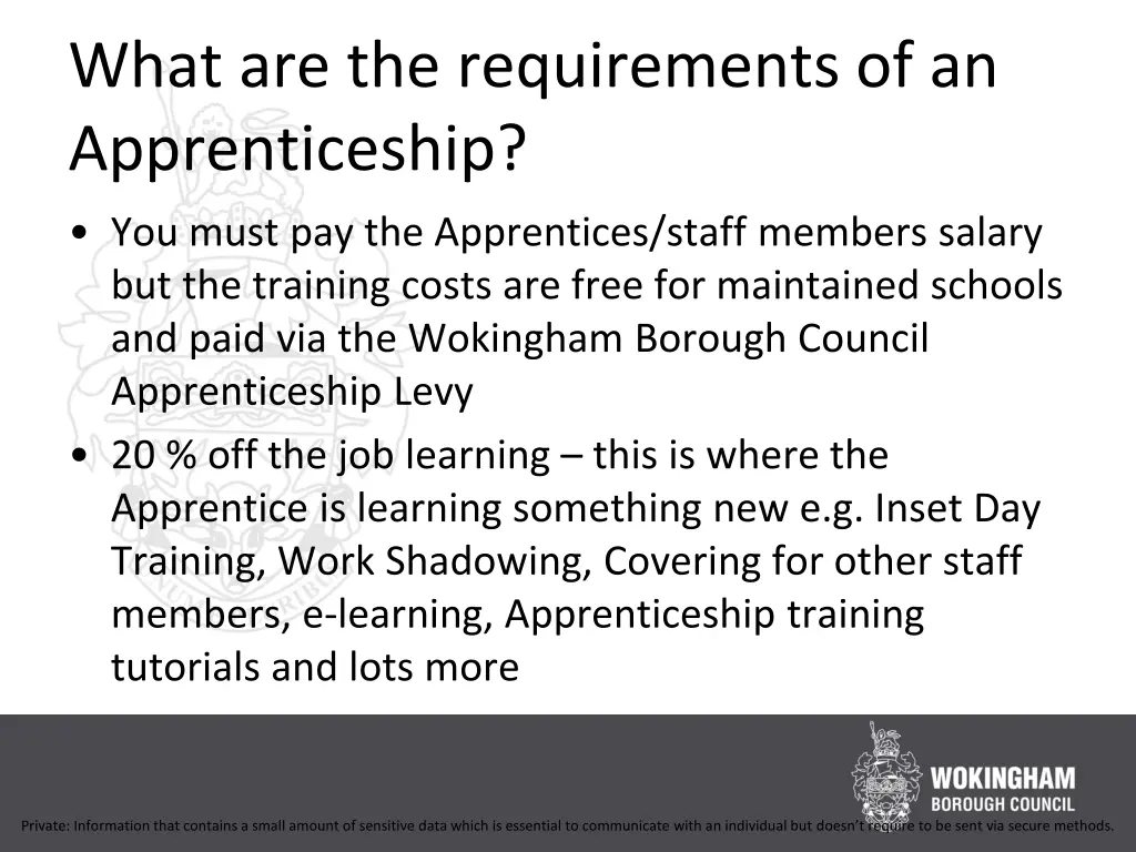 what are the requirements of an apprenticeship