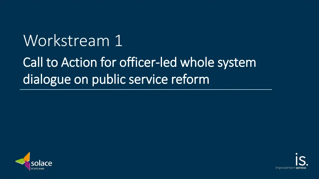 workstream 1 call to action for officer call