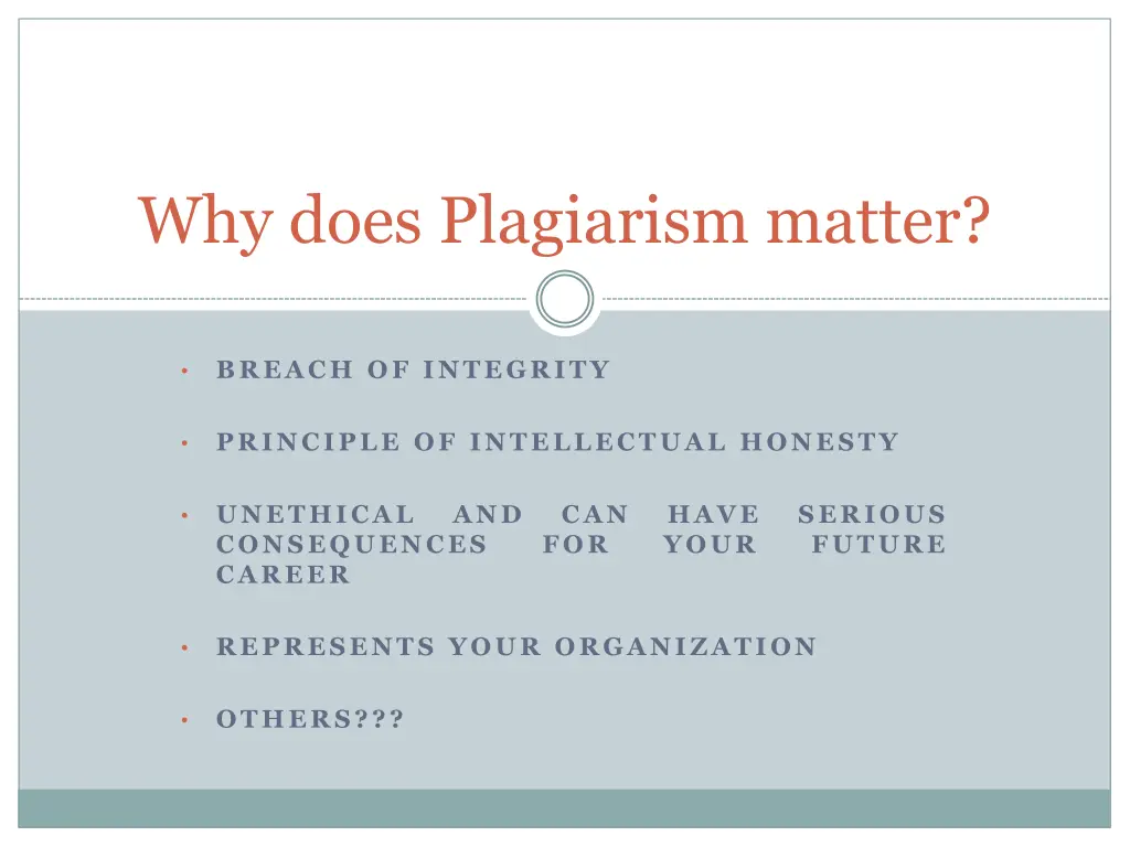 why does plagiarism matter