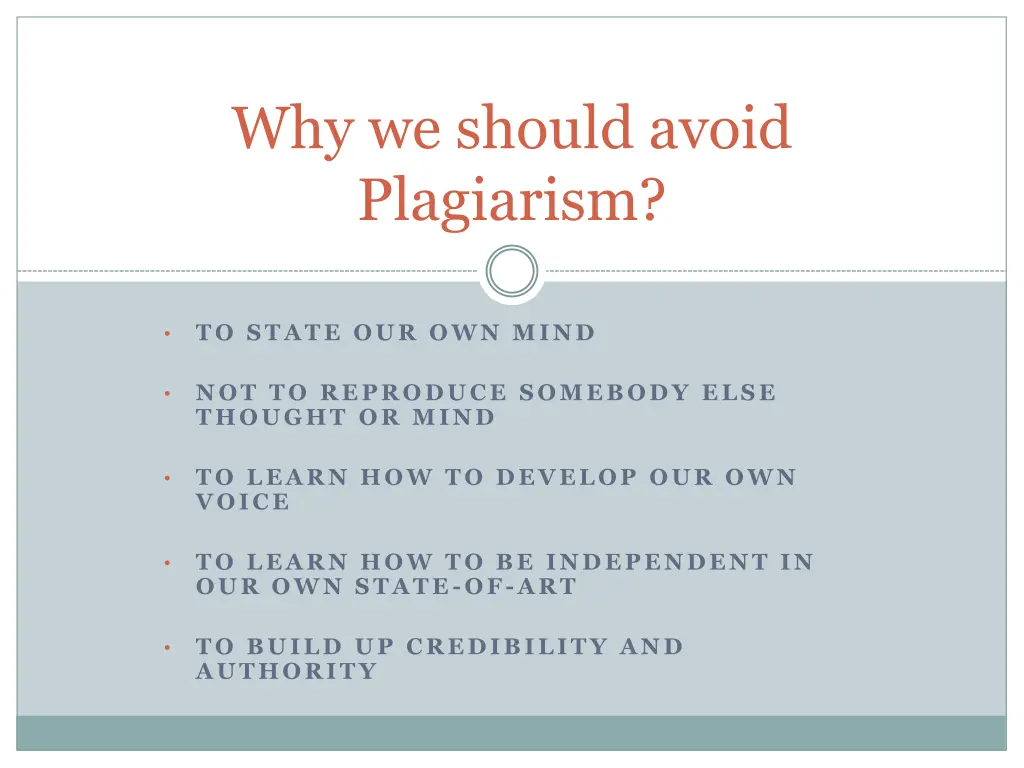 why we should avoid plagiarism