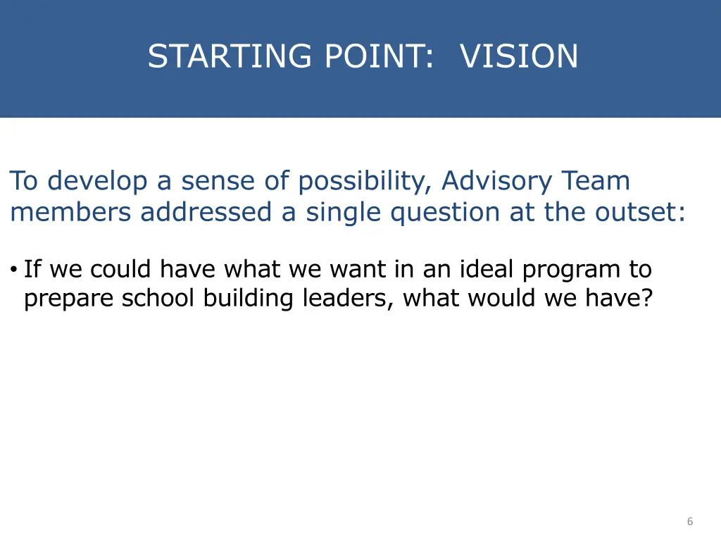 recap deliverables starting point vision