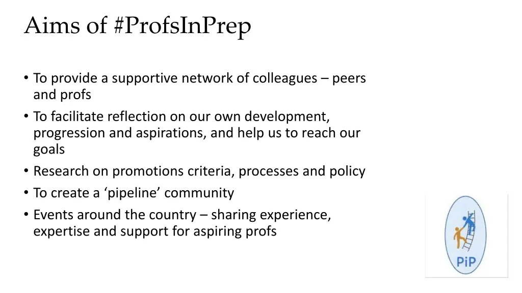 aims of profsinprep