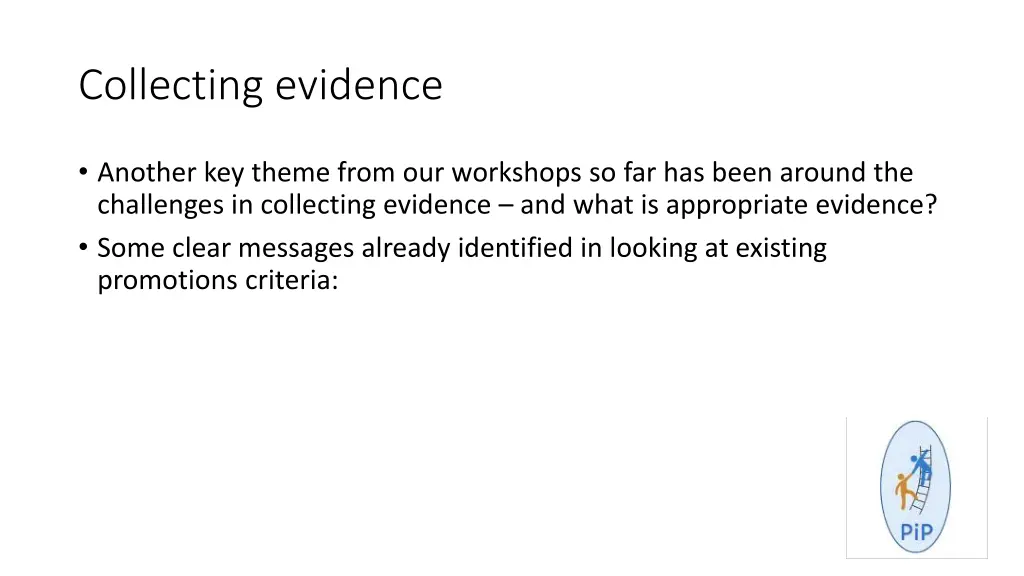 collecting evidence