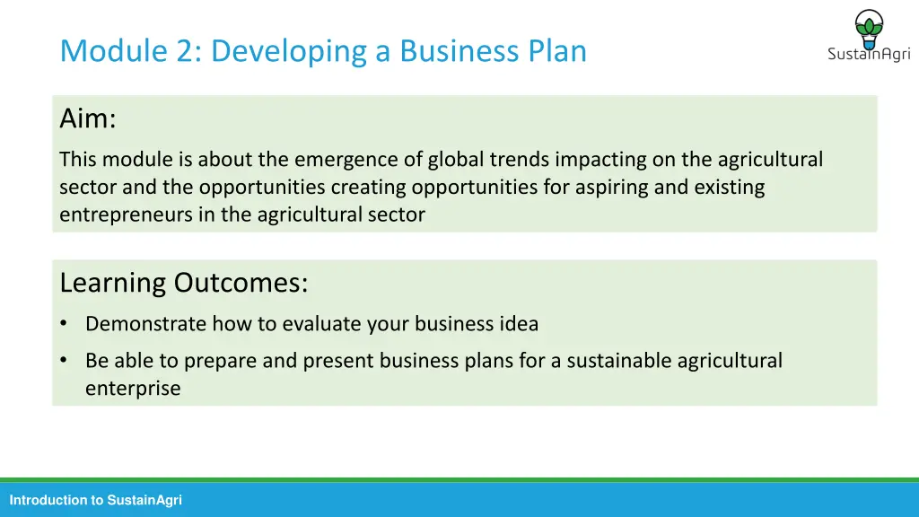 module 2 developing a business plan