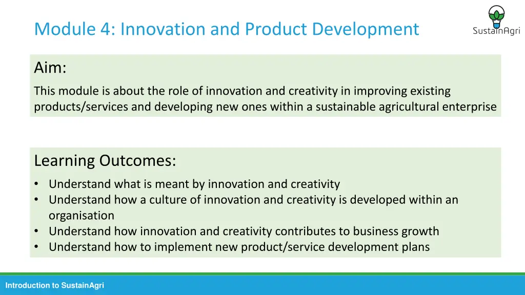 module 4 innovation and product development