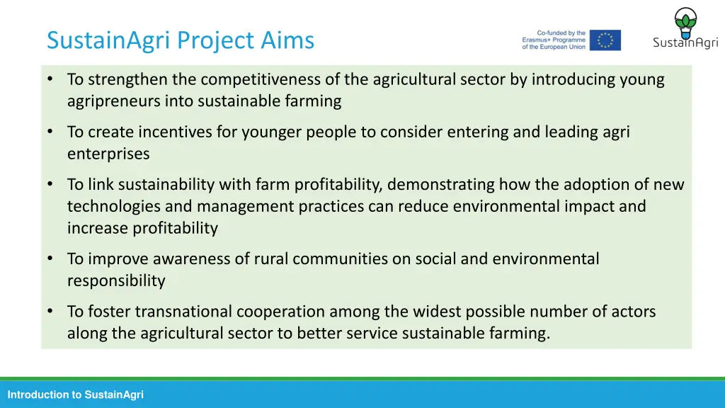 sustainagri project aims