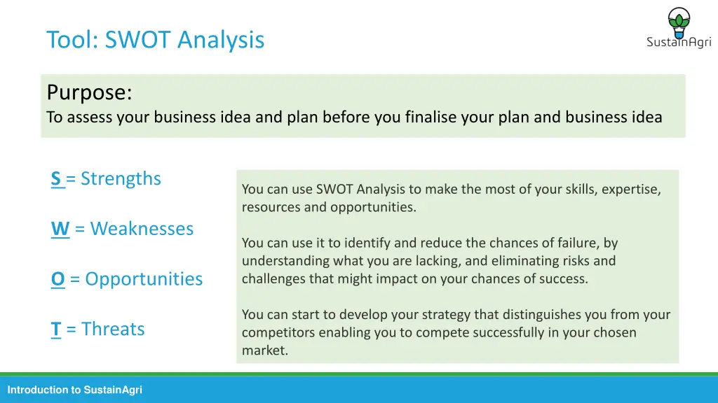 tool swot analysis