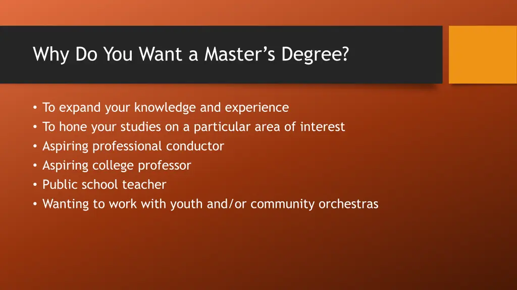 why do you want a master s degree