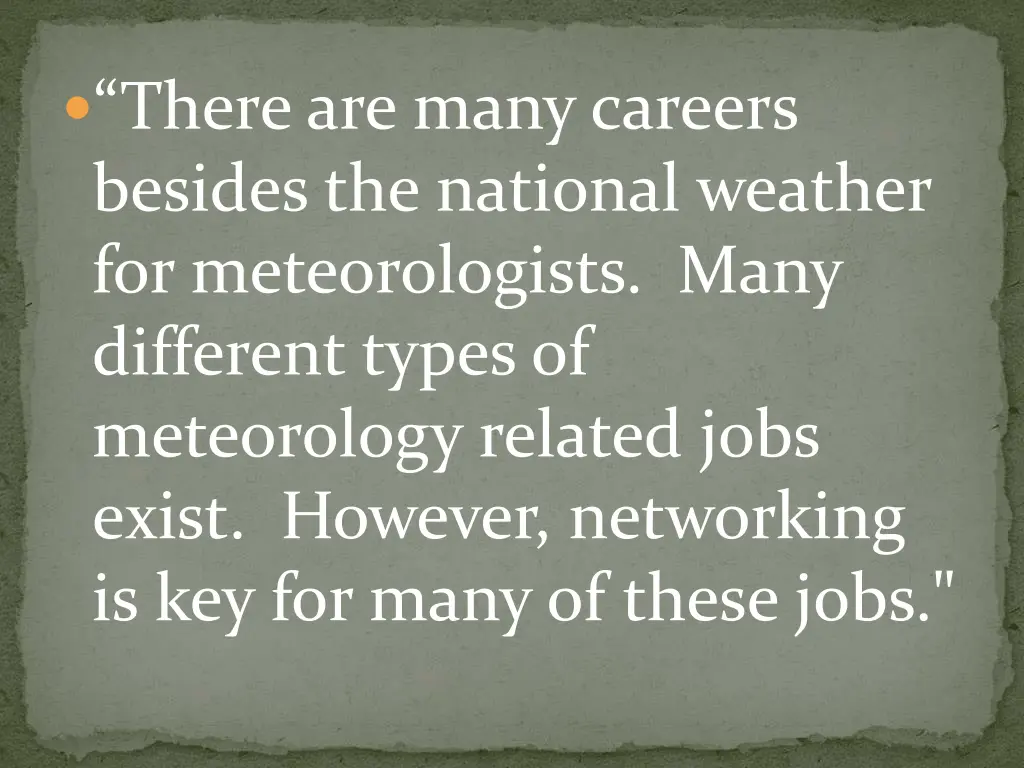 there are many careers besides the national