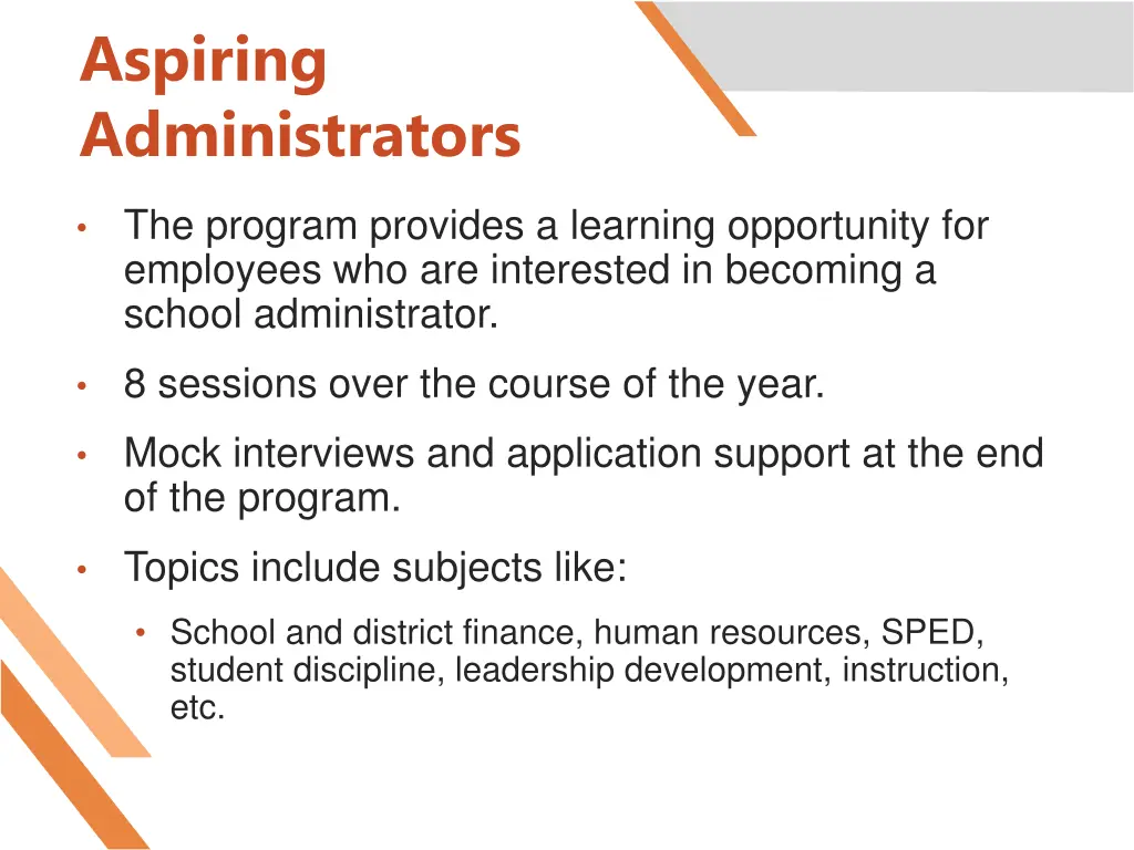 aspiring administrators