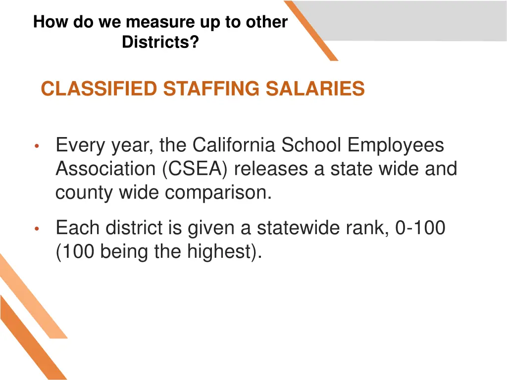 how do we measure up to other districts 2