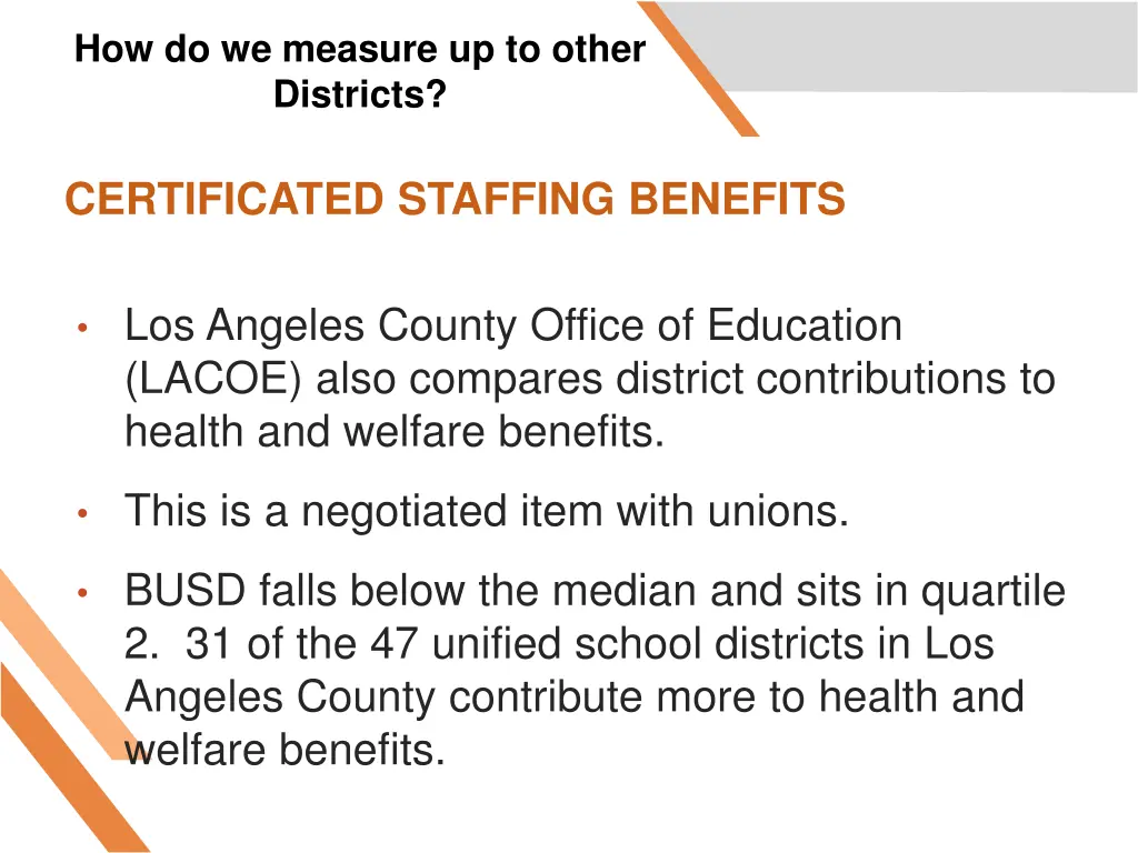 how do we measure up to other districts 4