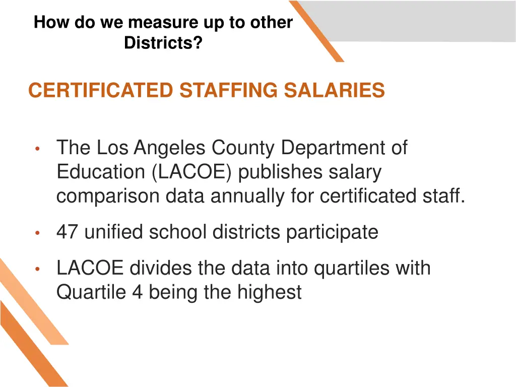 how do we measure up to other districts