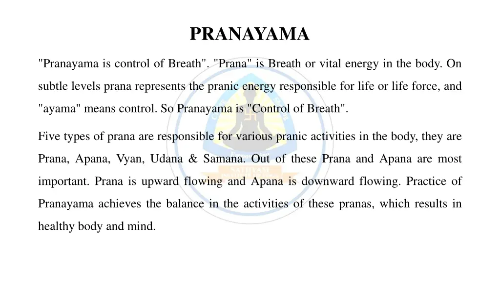 pranayama