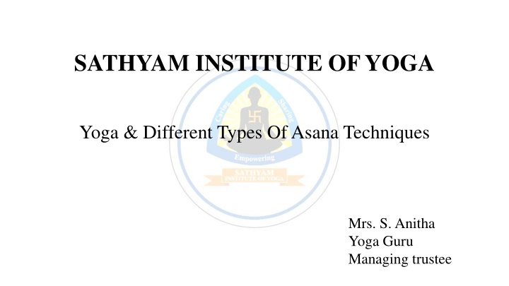 sathyam institute of yoga