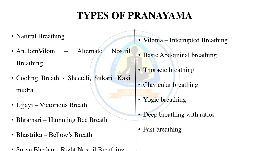 types of pranayama