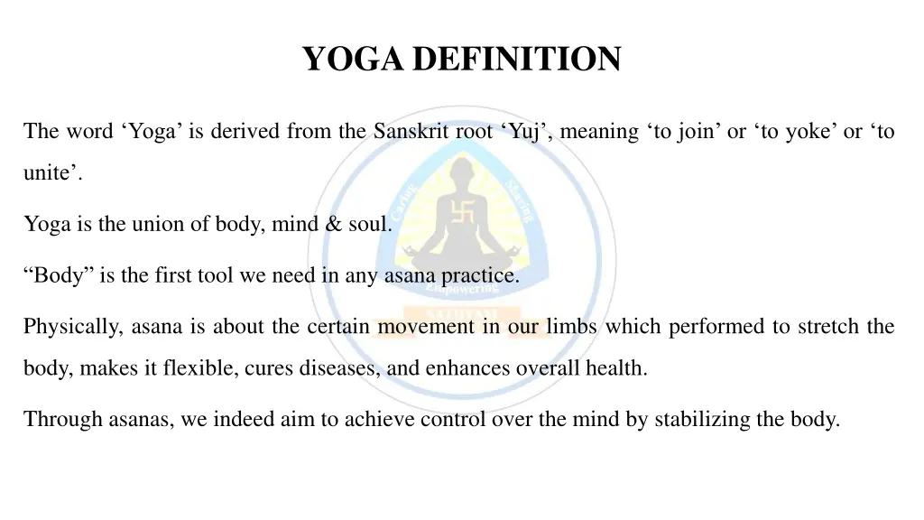 yoga definition