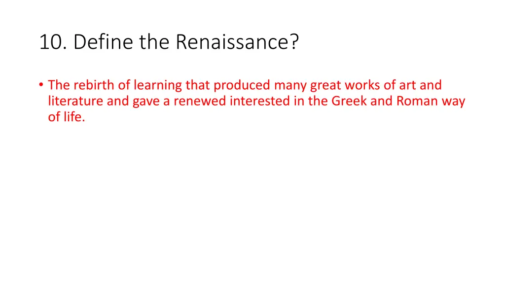 10 define the renaissance