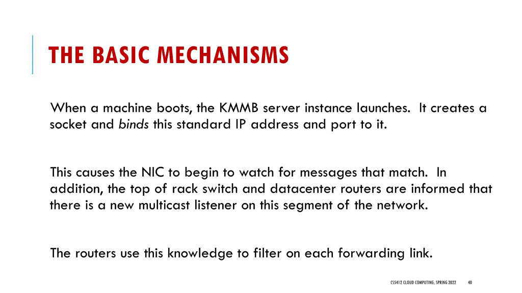 the basic mechanisms